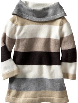 BabyGap: Striped cowl dress - neutral stripe