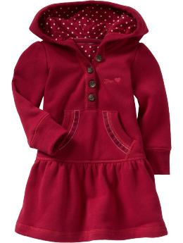 BabyGap: Hooded drop-waist dress - russian red