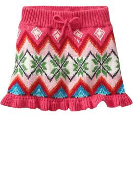 BabyGap: Fair Isle sweater skirt - new pink coral