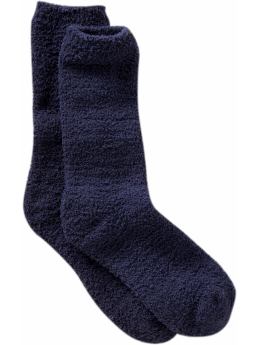 Women: Soft sherpa socks - blue note