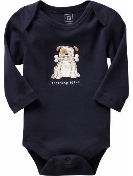 BabyGap: Dog graphic bodysuit - bulldog