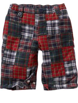 BabyGap: Plaid patchwork pants - marine blue