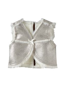 BabyGap: Glitter fur vest - silver