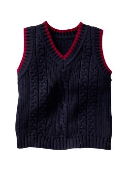 BabyGap: Cable knit sweater vest - marine blue