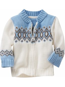 BabyGap: Fairisle cardigan - milk