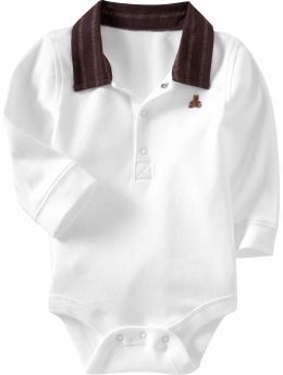 BabyGap: Herringbone-collar bodysuit - white