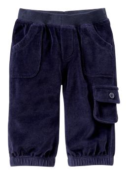BabyGap: Velour cargo-pocket pants - marine blue
