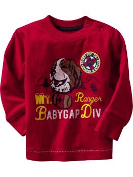BabyGap: Long-sleeved graphic T - russian red