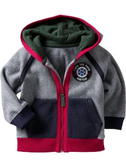 BabyGap: Colorblock raglan zip-up hoodie - gray