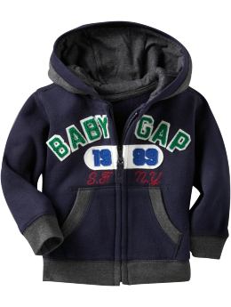 BabyGap: Embroidered hoodie - marine blue