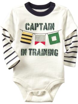 BabyGap: 2-in-1 captain graphic bodysuit - off white