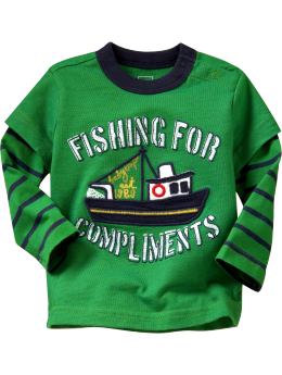 BabyGap: 2-in-1 ocean graphic T - happy green