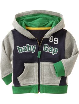 BabyGap: Colorblock fleece jacket - marine blue