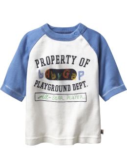 BabyGap: Baseball-style T - nordic blue