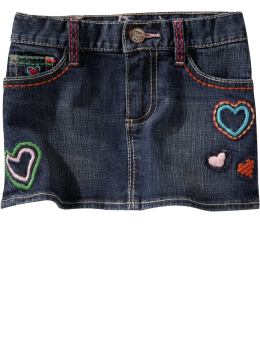BabyGap: Fair Isle heart mini skirt - denim