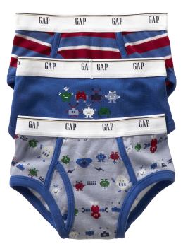 GapKids: Video game briefs (3-pack) - blue dove