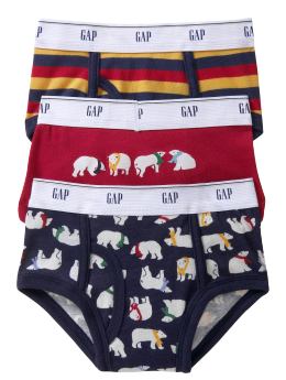 GapKids: Polar bear briefs (3-pack) - raw indigo
