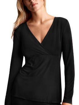GapMaternity: Crossover modal nursing sleep top - true black
