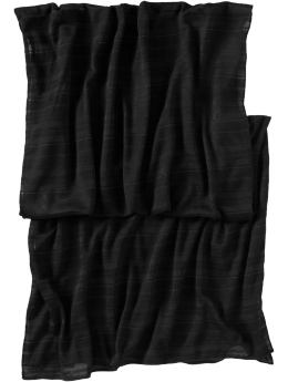 Women: Subtle striped scarf - soft black 24.50