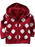 polka dot zip up hoodie