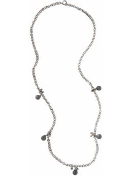 Women: Bead and chain necklace - smoke