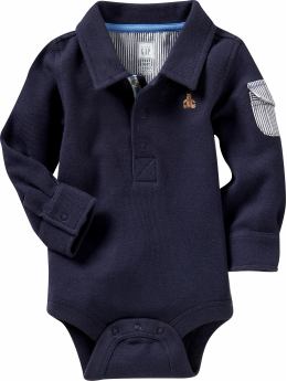 BabyGap: Cargo polo bodysuit - marine blue