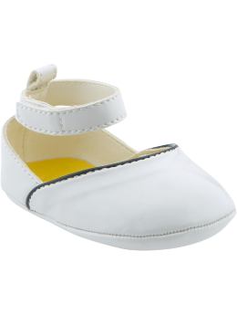 BabyGap: Ankle-strap ballet flats - white