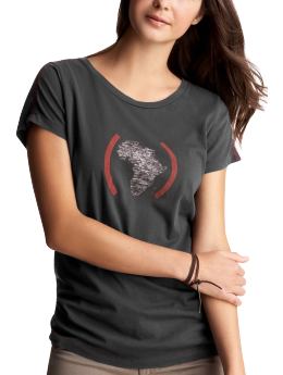 Women: Gap (PRODUCT) RED world AIDS day T - charcoal