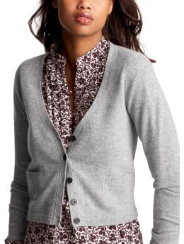 Women: Shrunken cardigan - heather gray