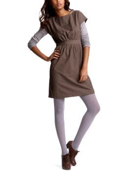 Women: Button-back twill dress - plymouth rock