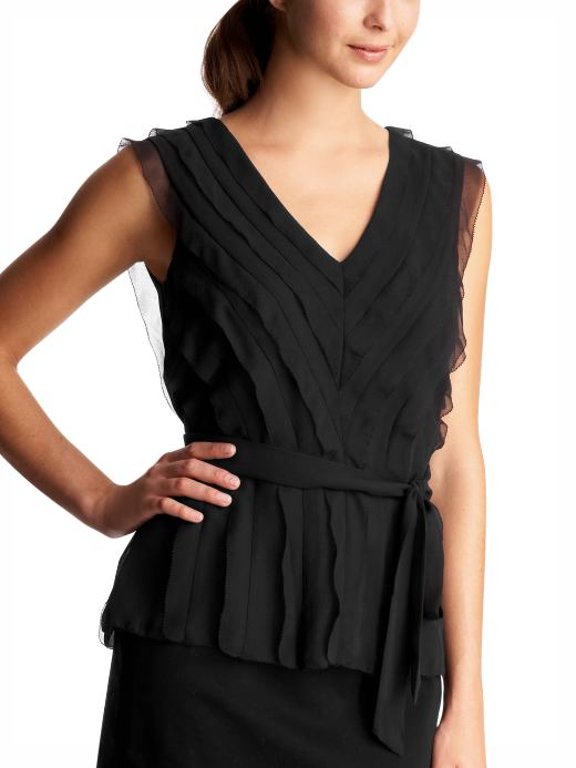 Women's Clothing: Women's Clothing: Chiffon ruffle top: Shirts Sale | Gap :  removable tie at waist tie at waist cinched waist european collection