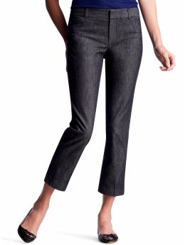 Women: Denim cropped pants - denim