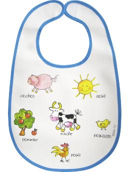 BabyGap Home: Crocodile Creek nature world bib - barnyard