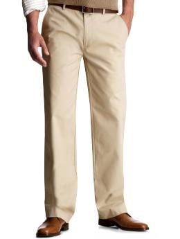 Clean relaxed fit plain front khakis :  khakis khaki pants dress pants