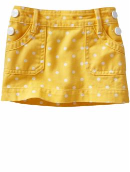 BabyGap: Polka-dot mini skirt - daffodil