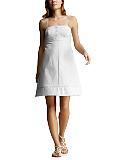 White chevron-striped A-line dress White chevron-striped A-line dress
