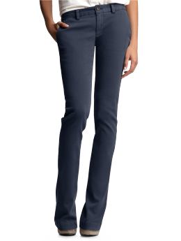 Women: Slender hip slung khakis - true navy