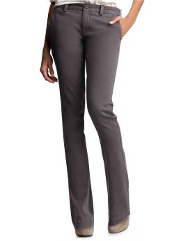 Women: Slender hip slung khakis - eclipse