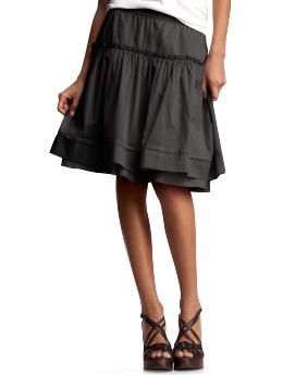 Women: Double-layer pintucked skirt - eclipse