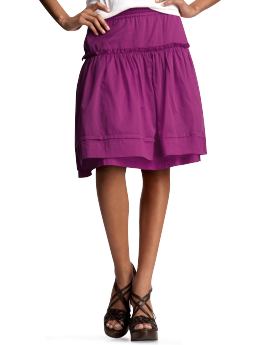 Women: Double-layer pintucked skirt - orchid blossom