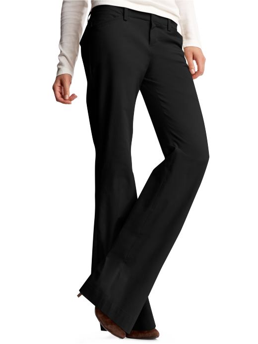 Women: Curvy flare leg pants - true black