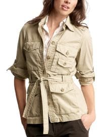 The belted khaki utility jacket