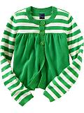 Striped three-button cardigan Striped three-button cardigan