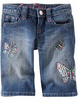 GapKids: Butterfly Bermuda denim shorts - denim
