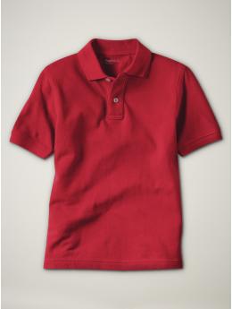 Solid pique polo