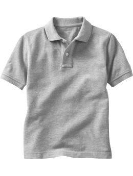 GapKids: Solid pique polo - light heather gray