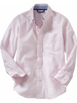 GapKids: Windowpane shirt - pink cloud