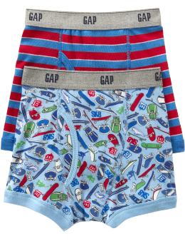 GapKids: Skateboard boxer briefs (2-pack) - baja blue