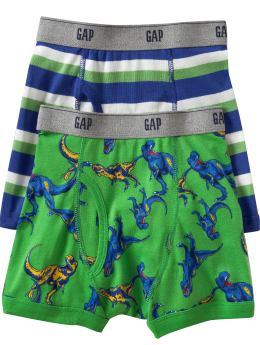 GapKids: Dinosaur boxer briefs (2-pack) - alligator