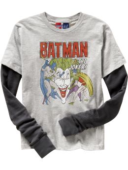 GapKids: Junk Food 2-in-1 super hero T - grey steel